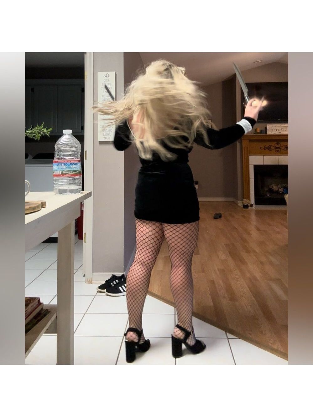 BLACK VELVET rhinestone long sleeve off shoulder mini dress - Picture 11 of 16